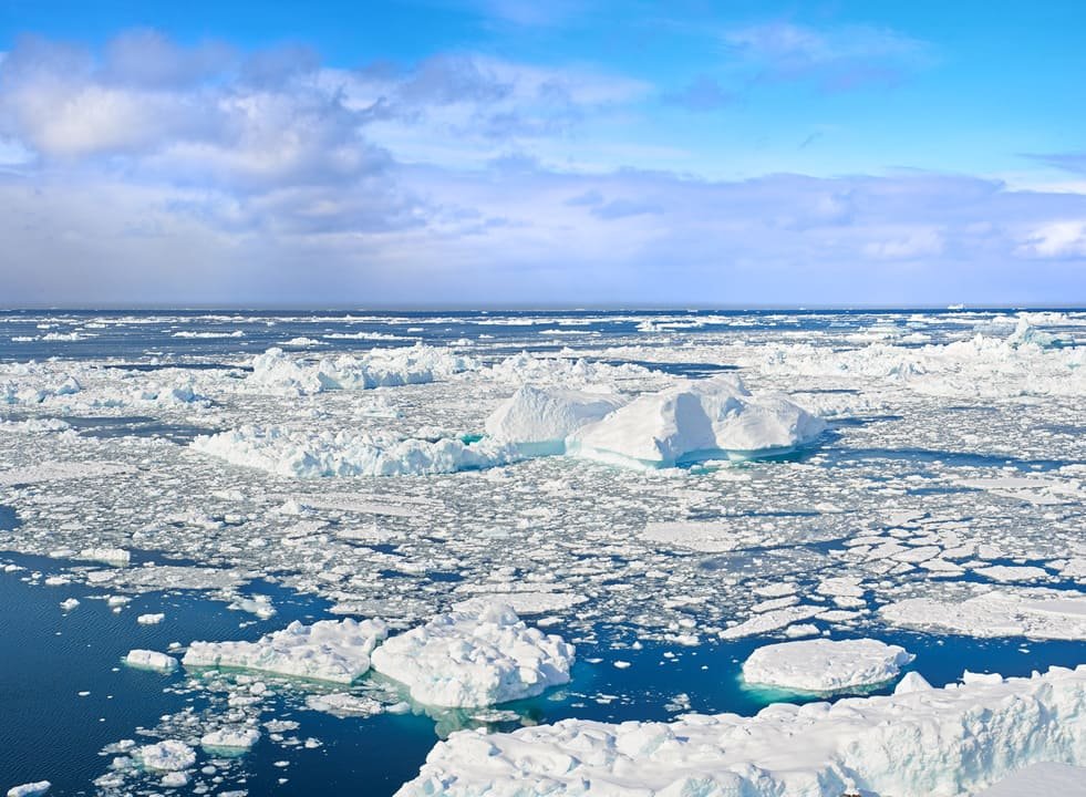 iceberg en el océano ártico