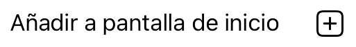 Añadir a pantalla de inicio